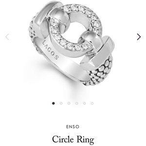 Lagos Enso - Circle Game' Diamond Caviar Ring